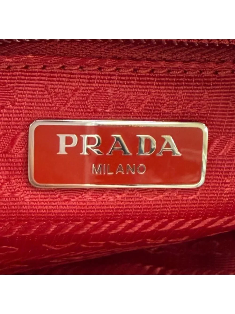 Prada Vela Re-Nylon Mini Pouch Rosso Makeup